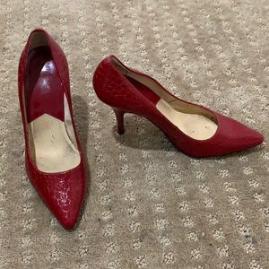 Michael Kors Patent Leather Python Embossed Pump